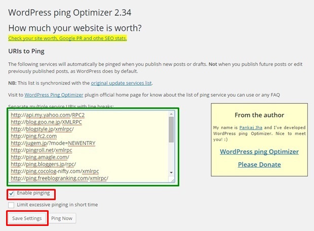 WordPress Ping Optimizer 1-5