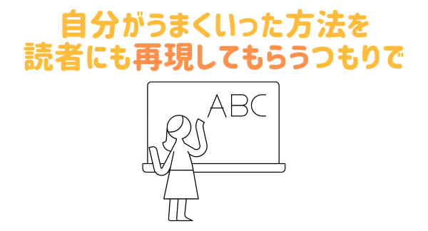 自分が試した方法を手順つきで紹介するイメージ